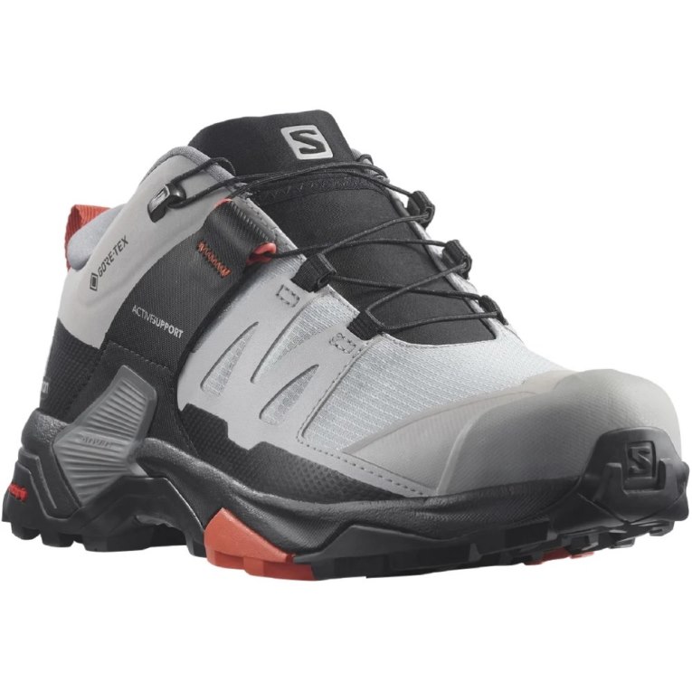 Tenis Senderismo Salomon X Ultra 4 Anchos GTX Mujer Grises Claro Negros | MX WVIQ615